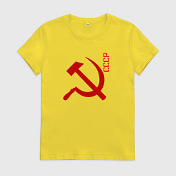 Женская футболка СССР серп и молот red