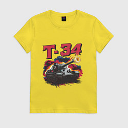 Женская футболка Танк Т-34 выстрел
