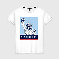 Футболка хлопковая женская Style New York, цвет: белый