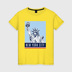 Футболка хлопковая женская Style New York, цвет: желтый