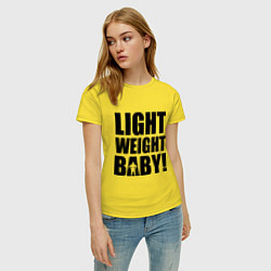 Футболка хлопковая женская Light weight baby, цвет: желтый — фото 2