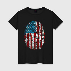 Женская футболка Отпечаток США