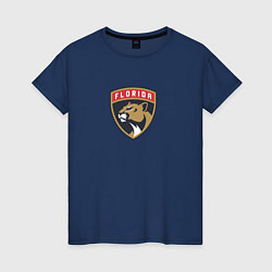 Футболка хлопковая женская Florida Panthers NHL, цвет: тёмно-синий