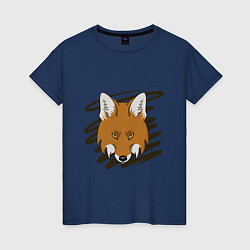 Женская футболка Стилизованная морда лисы
