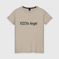 Футболка хлопковая женская XIIIth angel, цвет: миндальный