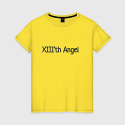 Футболка хлопковая женская XIIIth angel, цвет: желтый