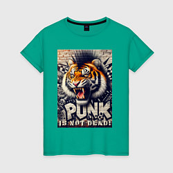 Женская футболка Cool tiger - punks not dead