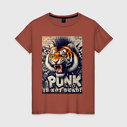 Женская футболка Cool tiger - punks not dead