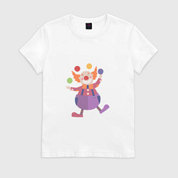 Женская футболка Клоун-жонглер