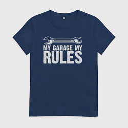 Женская футболка Мой гараж мой правила