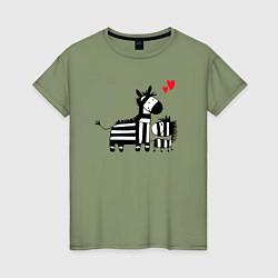 Женская футболка Zebra love