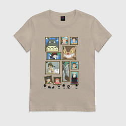 Женская футболка Герои студии Ghibli