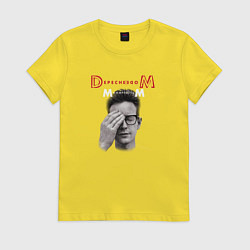Футболка хлопковая женская Depeche Mode - Fletch memento mori, цвет: желтый