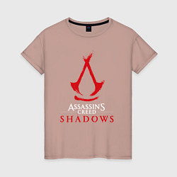 Женская футболка Assassins creed shadows logo