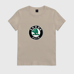 Женская футболка Skoda auto brend