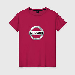 Женская футболка Nissan logo