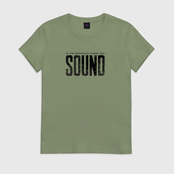 Женская футболка В начале был звук