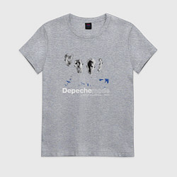 Футболка хлопковая женская Depeche Mode - Silence mode, цвет: меланж