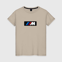 Женская футболка BMW logo sport steel