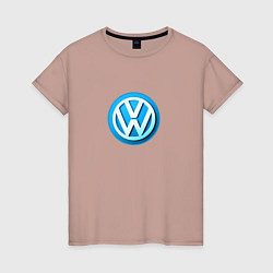 Женская футболка Volkswagen logo blue