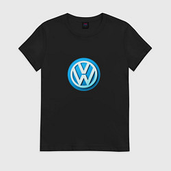 Женская футболка Volkswagen logo blue