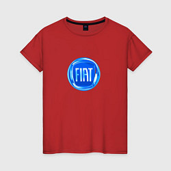 Женская футболка FIAT logo blue