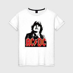 Женская футболка ACDC Angus Young rock