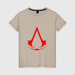 Женская футболка Red logo of assassins