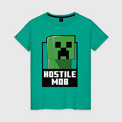 Женская футболка Minecraft hostile mob