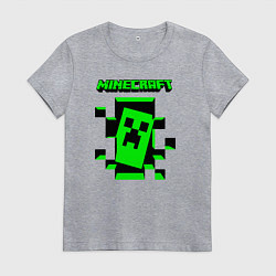 Футболка хлопковая женская Minecraft the game of gamers, цвет: меланж