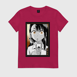 Футболка хлопковая женская Не издевайся Нагаторо Хаясэ, цвет: маджента