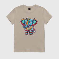 Женская футболка Весёлый слоник