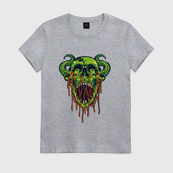 Женская футболка Демонский череп