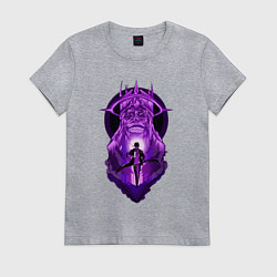 Женская футболка Поднятие уровня в одиночку Джину Сон статуя