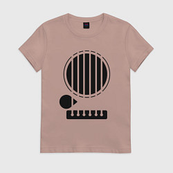 Футболка хлопковая женская Моя гитара, цвет: пыльно-розовый