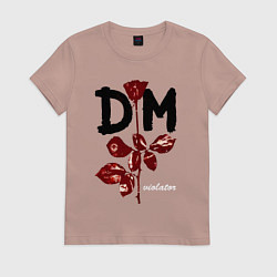 Футболка хлопковая женская Depeche mode - violator, цвет: пыльно-розовый