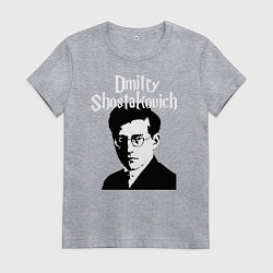 Женская футболка Дмитрий Шостакович с портретом