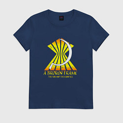 Футболка хлопковая женская Depeche Mode - A Broken Frame logo, цвет: тёмно-синий