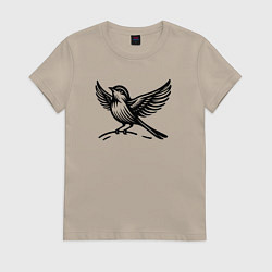 Женская футболка Пташка