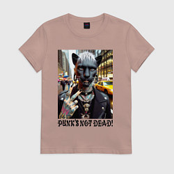 Женская футболка Girl panther im New York - punks not dead