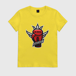 Женская футболка Бокс король