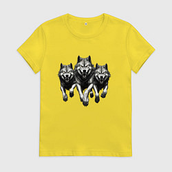 Женская футболка Бегущие волки