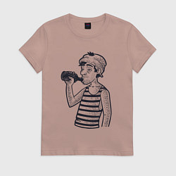 Женская футболка Алкаш