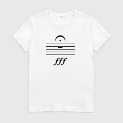 Женская футболка Ffff тишина чёрный