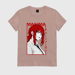 Женская футболка Макима аниме