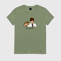 Женская футболка Not a bad day - the office