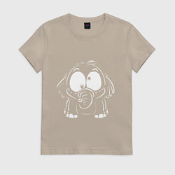 Женская футболка Белый слон