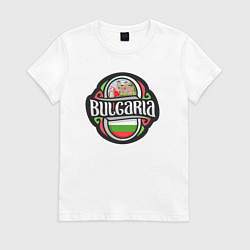 Футболка хлопковая женская Bulgaria, цвет: белый