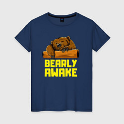 Женская футболка Bearly awake