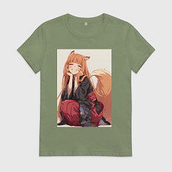 Женская футболка Волчица и пряности Холо торговец